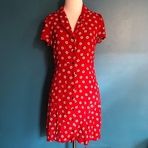 mango floral shirt dress